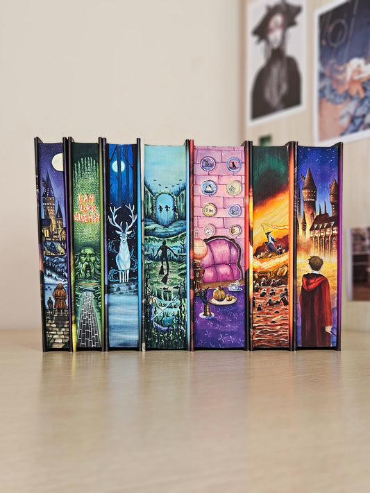 Harry Potter by JK Rowling hand-painted set 3 sides