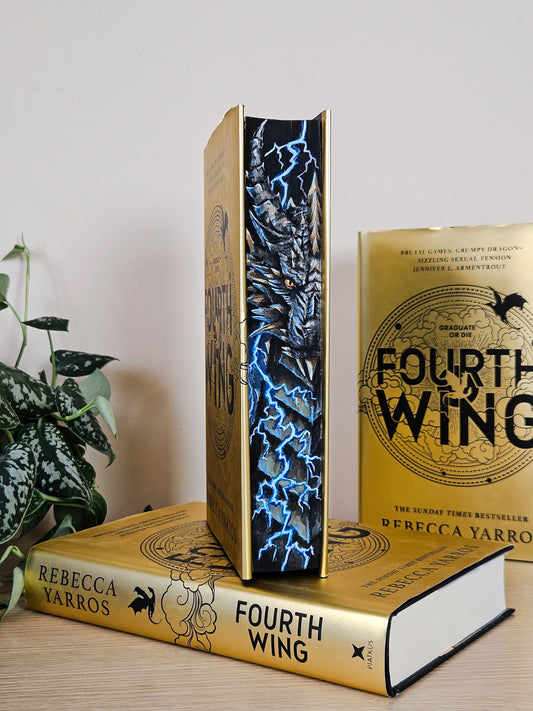 Fourth Wing, Iron Flame and Onyx Storm set by Rebecca Yarros Fore-edge Painting