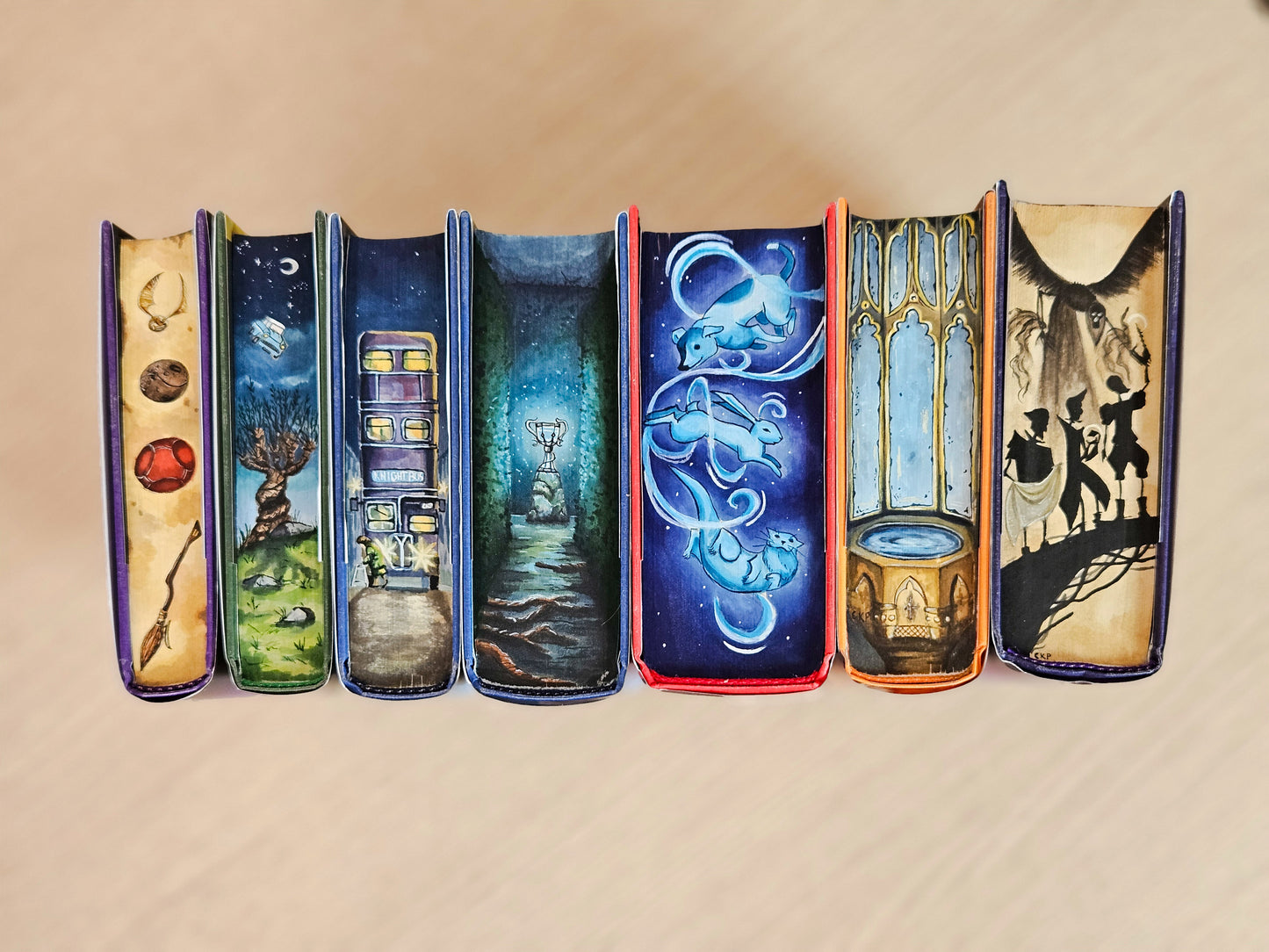 Harry Potter by JK Rowling hand-painted set 3 sides