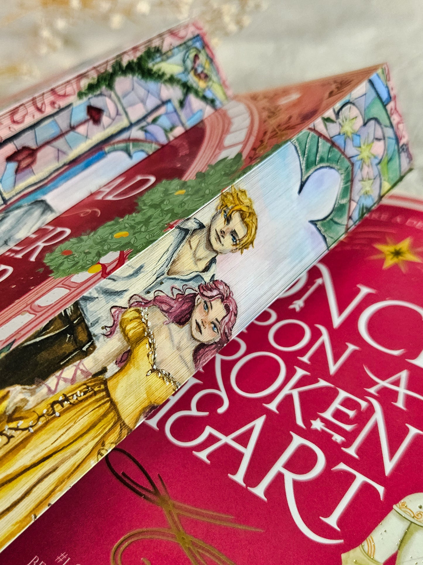Once Upon a Broken Heart set by Stephanie Garber Fore-edge Painting