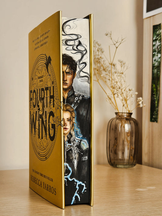 Fourth Wing by Rebecca Yarros Fore-edge Painting