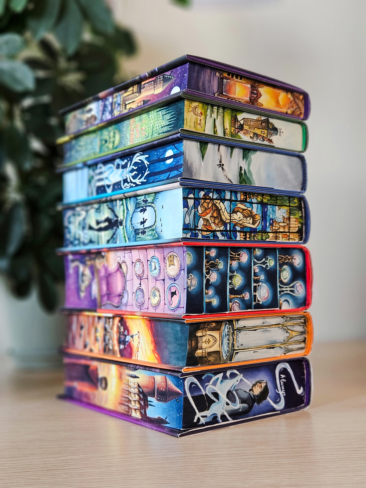 Harry Potter by JK Rowling hand-painted set 3 sides