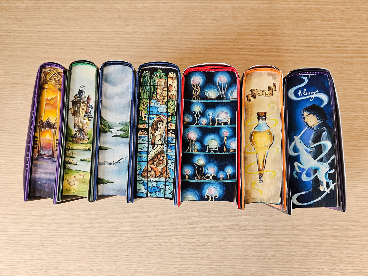 Harry Potter by JK Rowling hand-painted set 3 sides